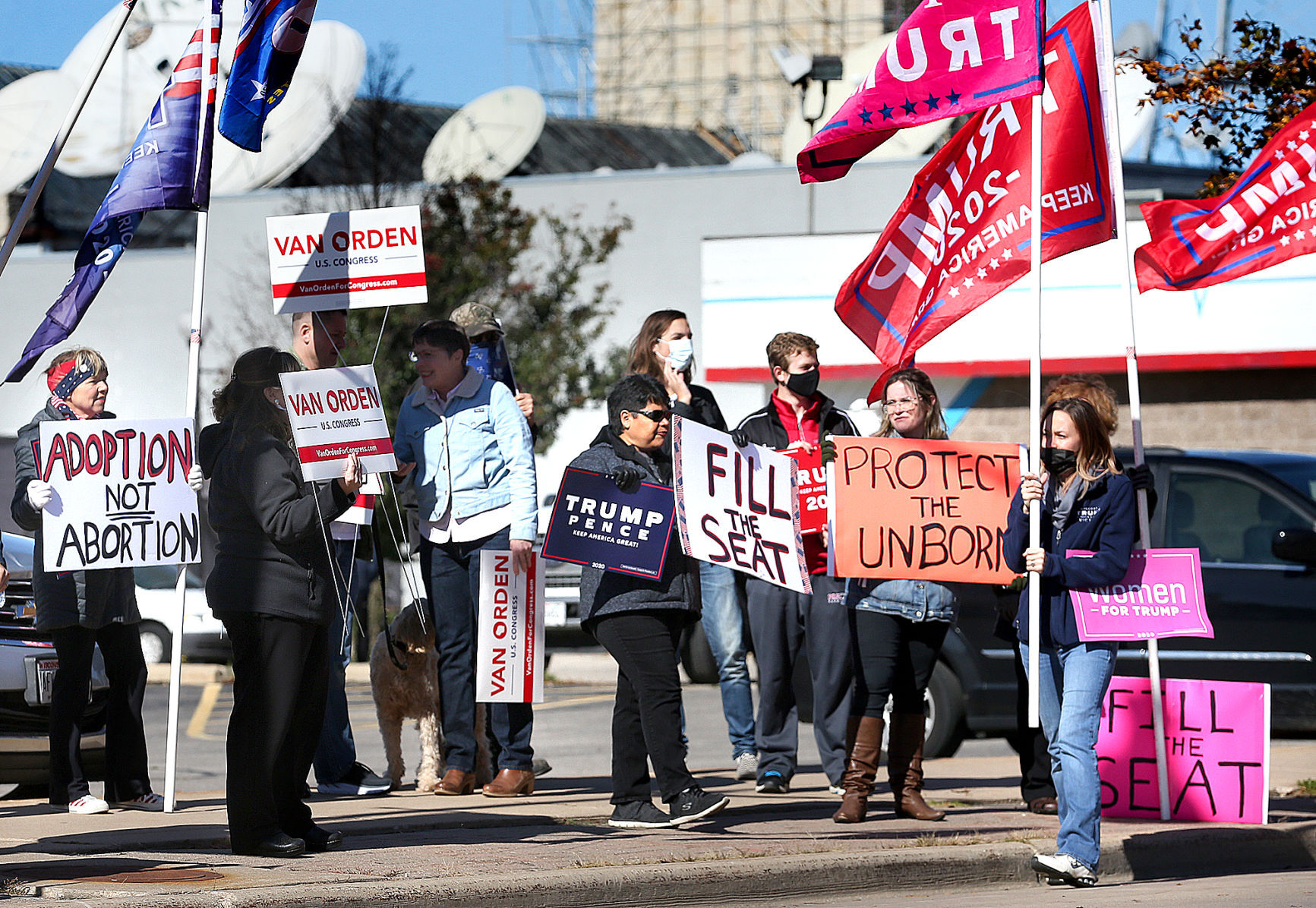 Barrett, Trump, Van Orden rally